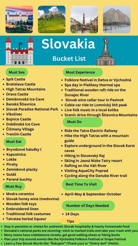 Slovakia Bucket List