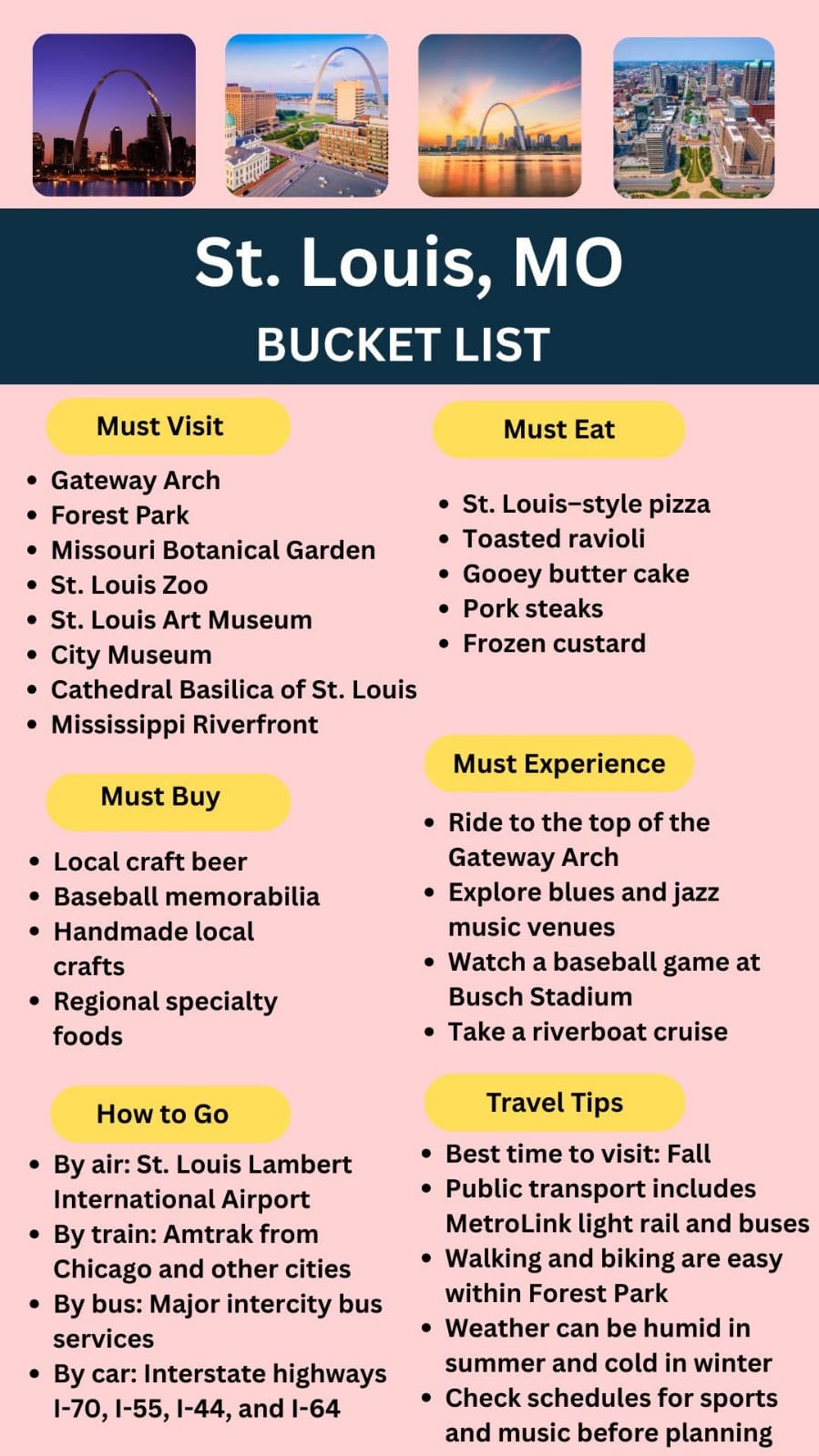 St Louis Bucket List