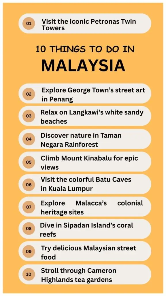 Top 10 things to do in Malaysia