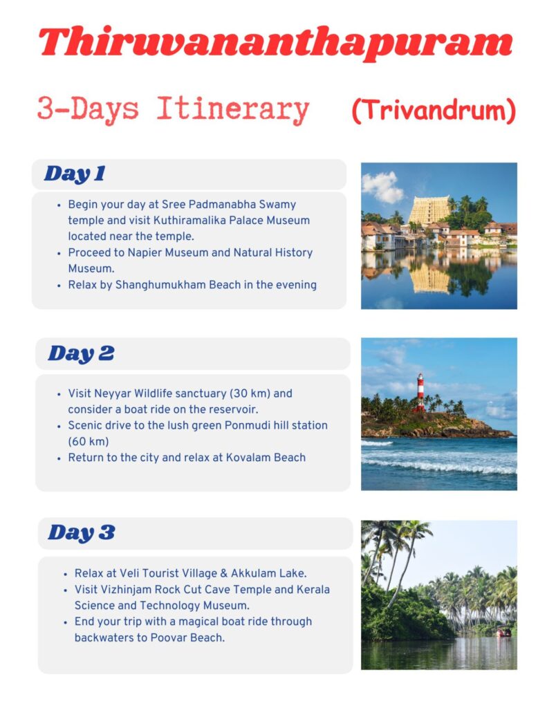 Trivandrum (Thiruvananthapuram) Itinerary