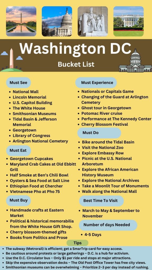 Washington Bucket List