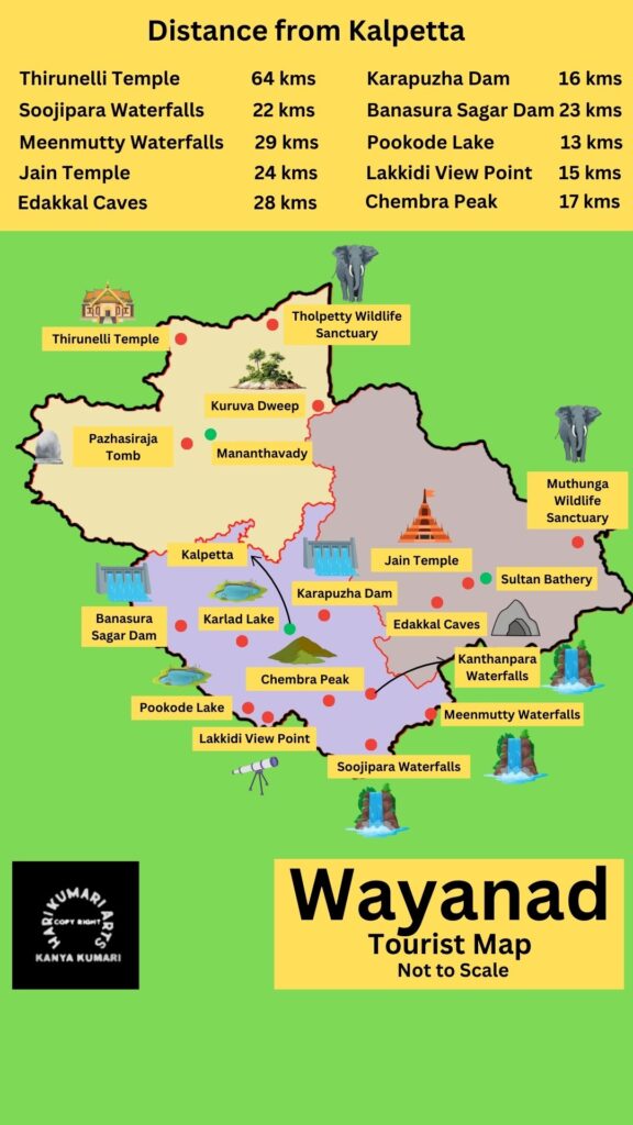 Wayanad Tourist map