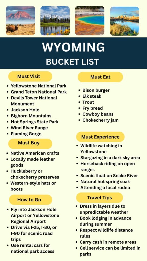 Wyoming Bucket List