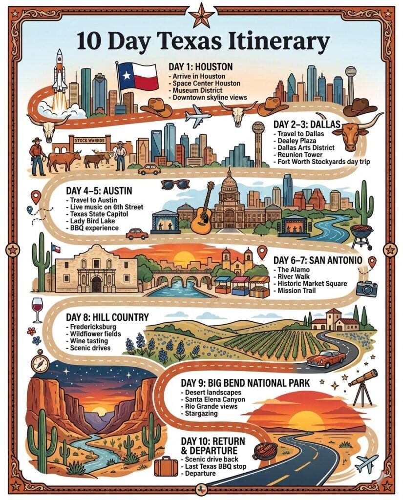 10 Days Texas Itinerary