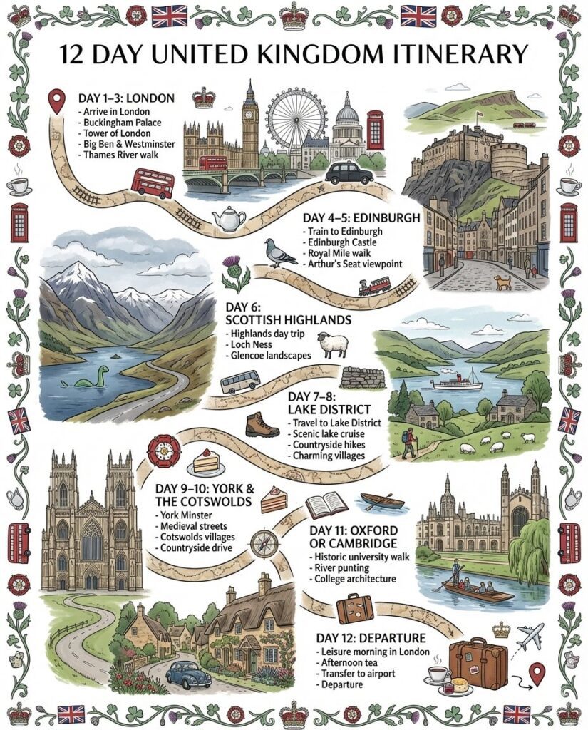 12 Days United Kingdom Itinerary