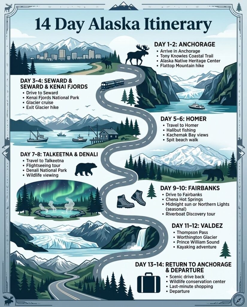 14 Days Alaska Itinerary
