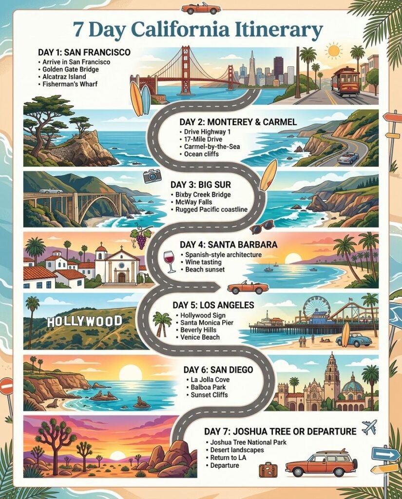 7 Days California Itinerary