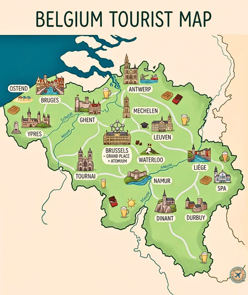 Belgium Tourist Map
