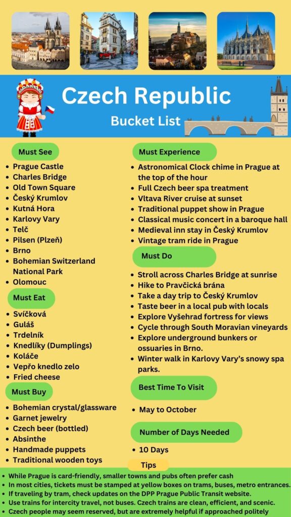 Czech Republic Bucket List