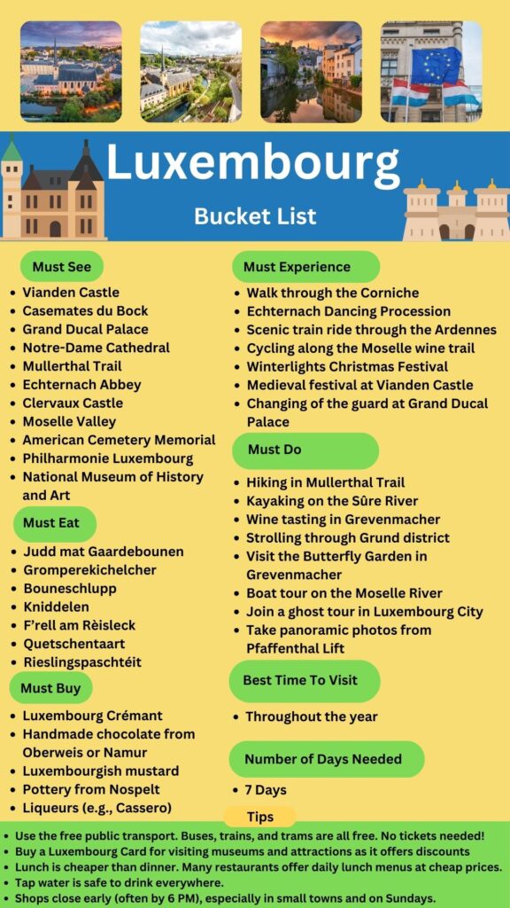 Luxembourg Bucket List