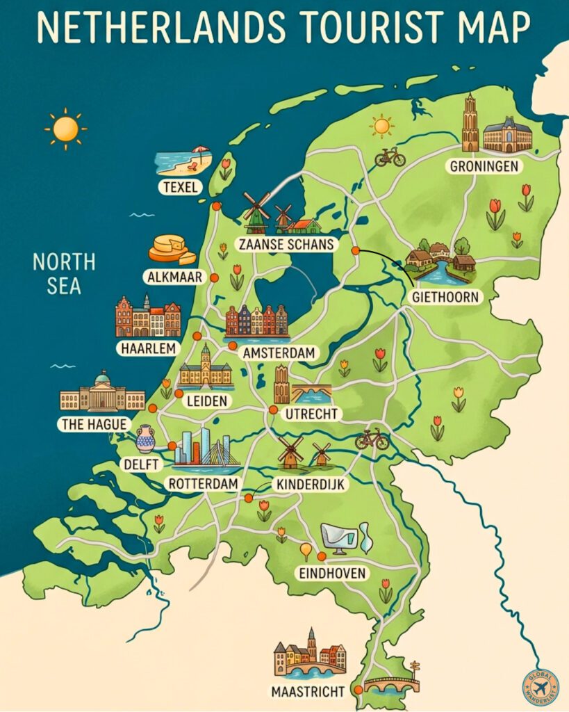 Netherlands Tourist Map