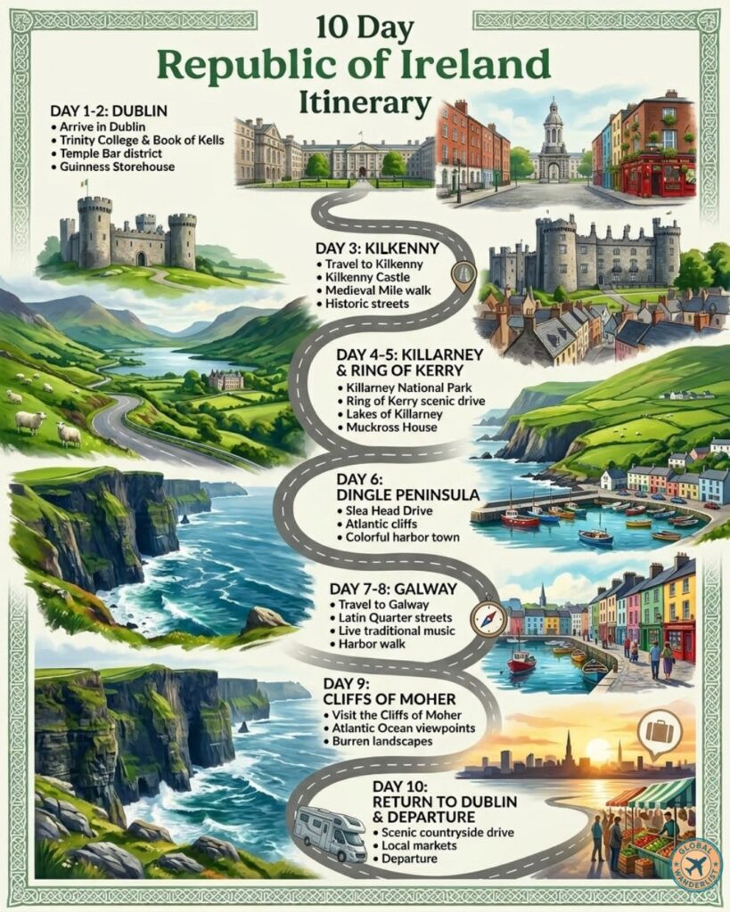 10 Days Republic of Ireland Itinerary
