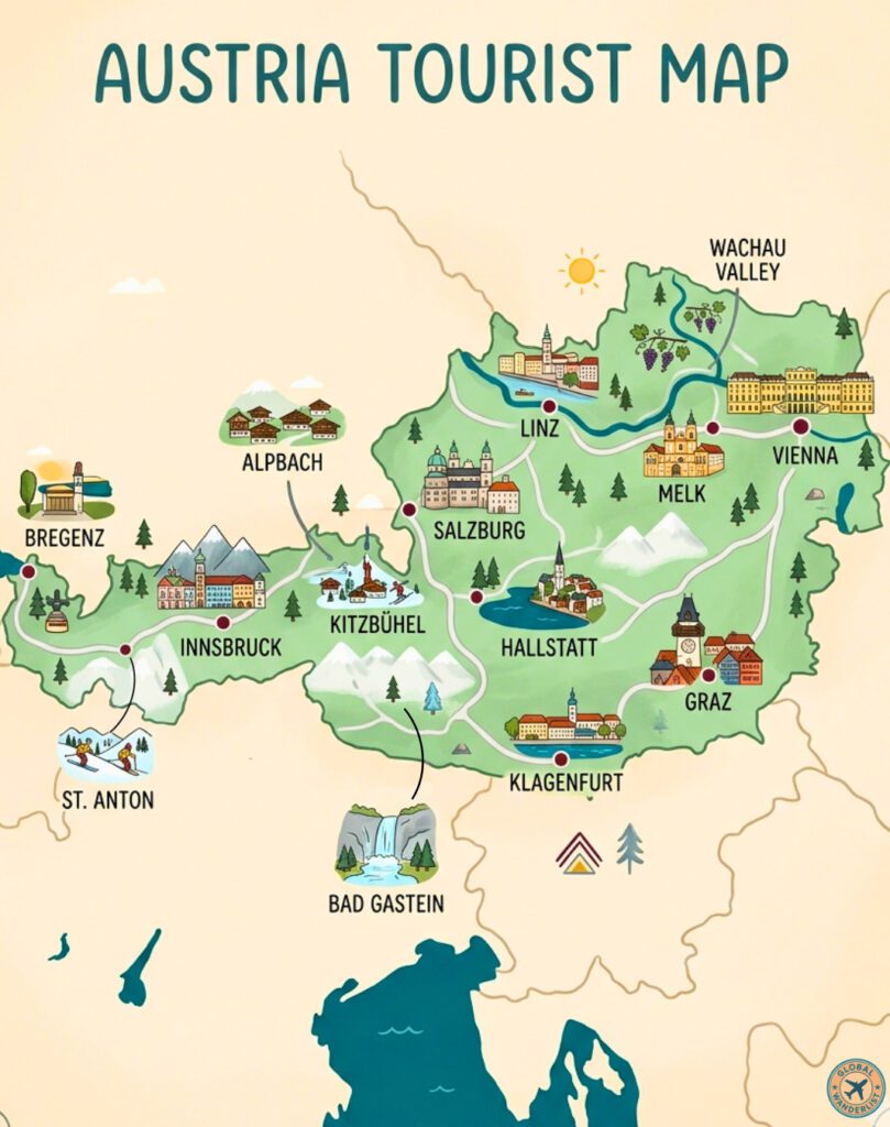 Austria Tourist Map
