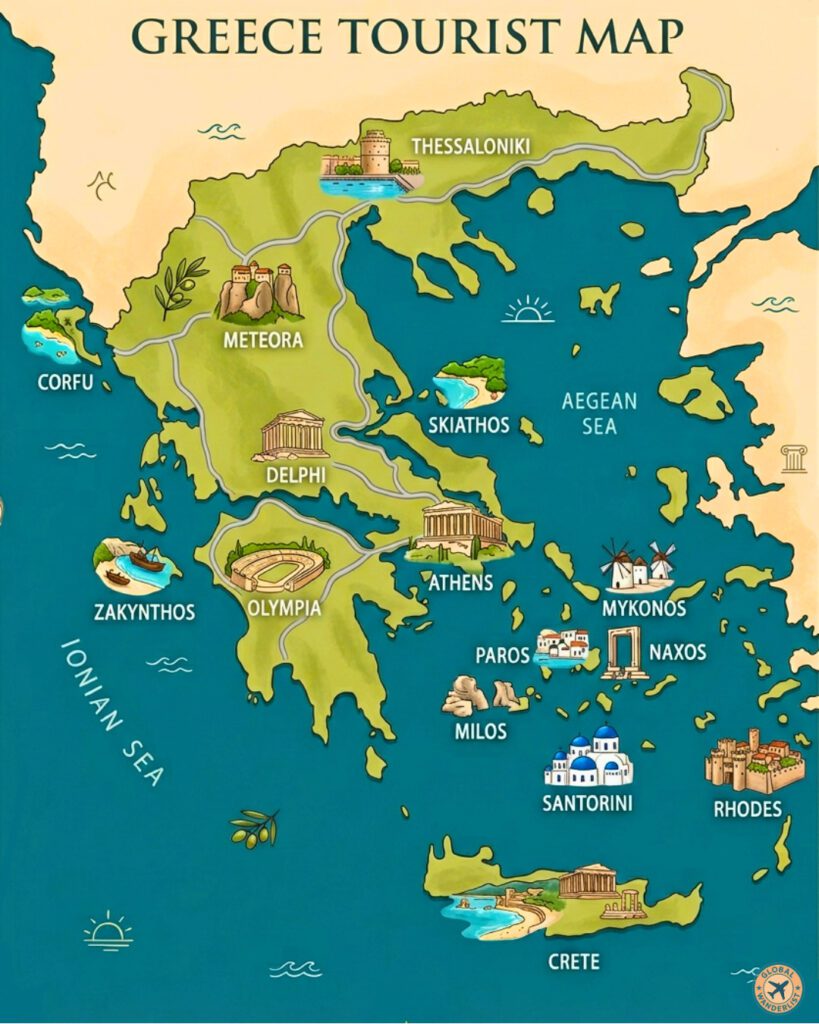 Greece Tourist Map