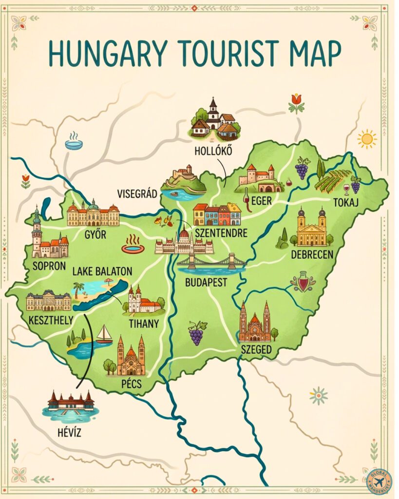 Hungary Tourist Map