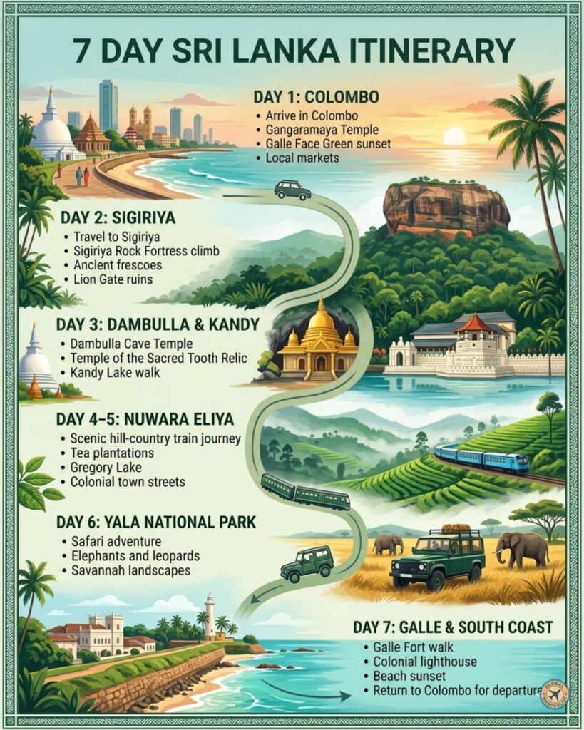 7 Days Sri Lanka Itinerary