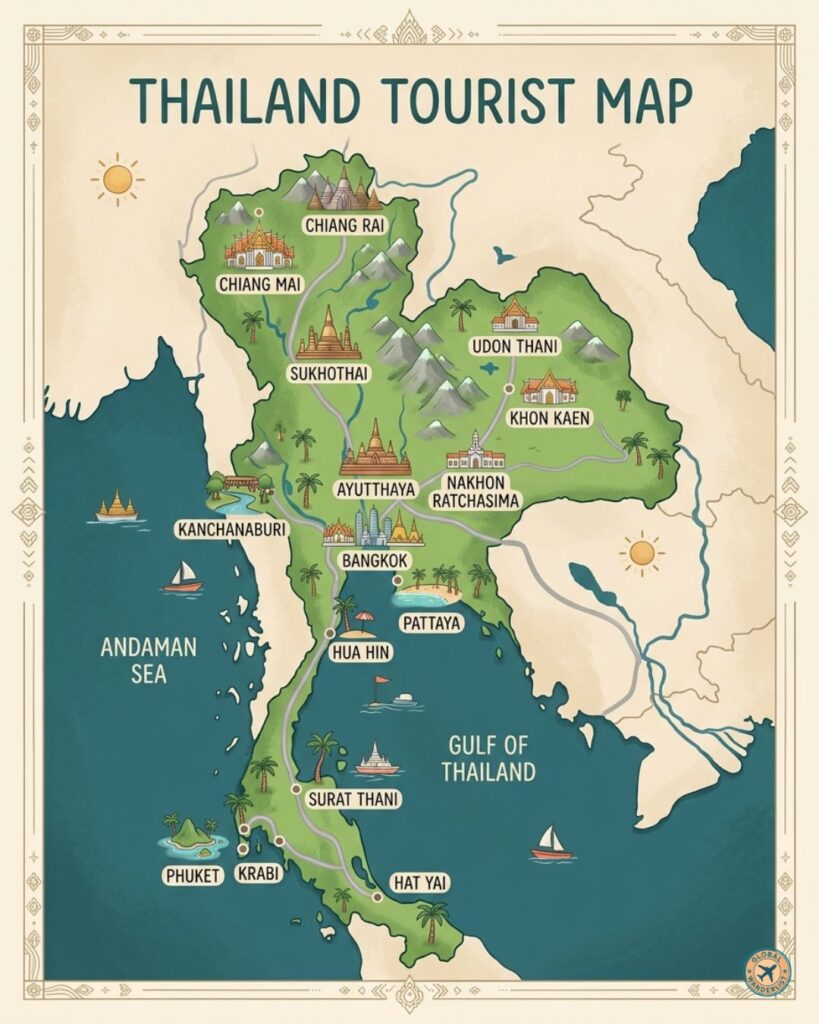 Thailand Tourist Map