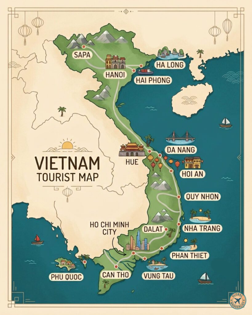 Vietnam Tourist Map
