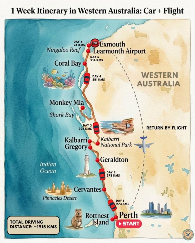 1 Week Itinerary in Western Australia