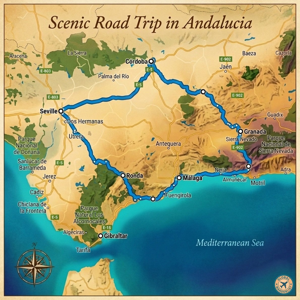 Andalucia road trip idea