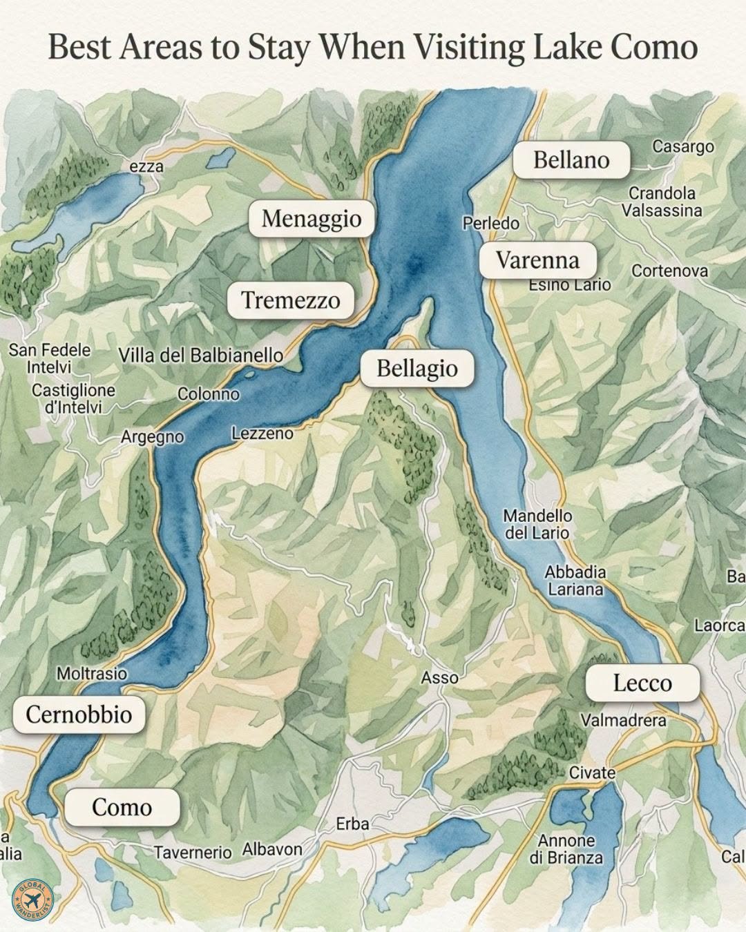 Best areas to stay in Lake Como
