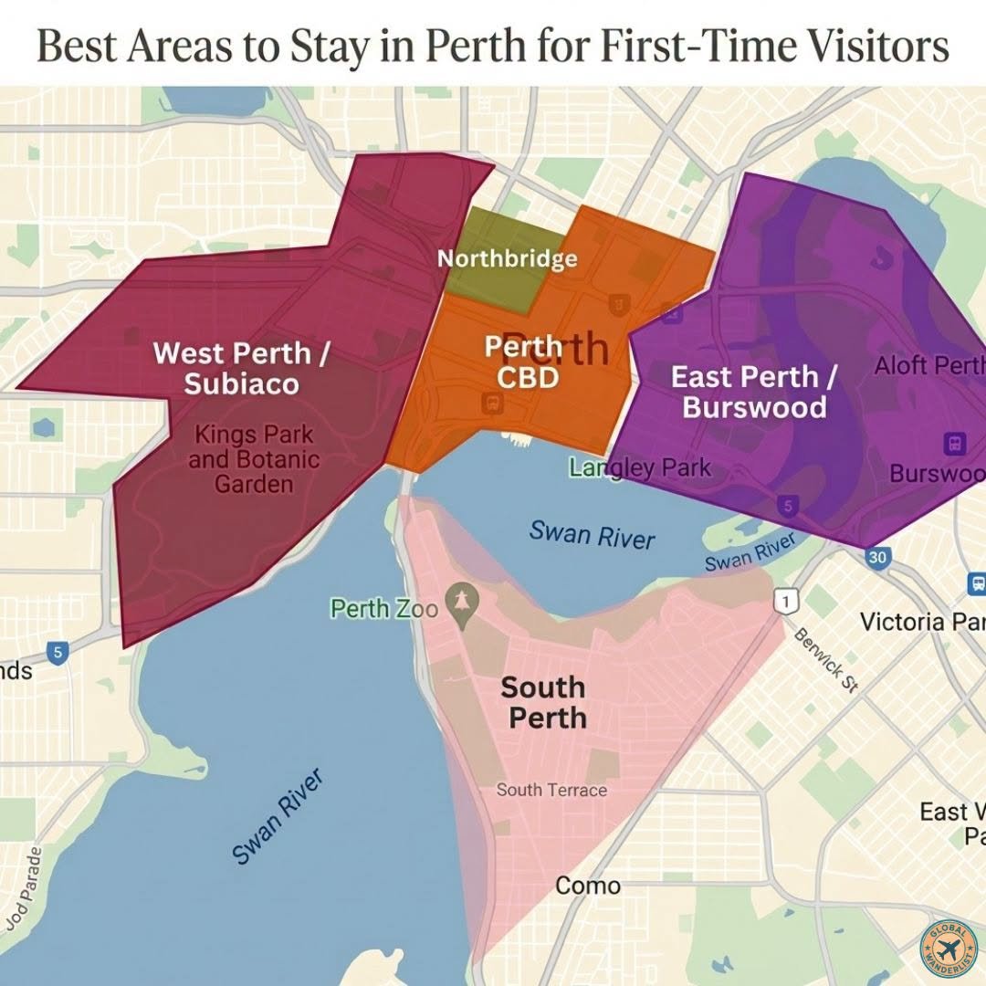 Best areas to stay in Perth