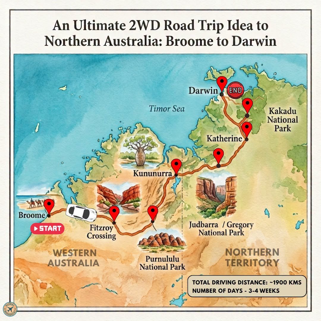 Broome to Darwin road trip
