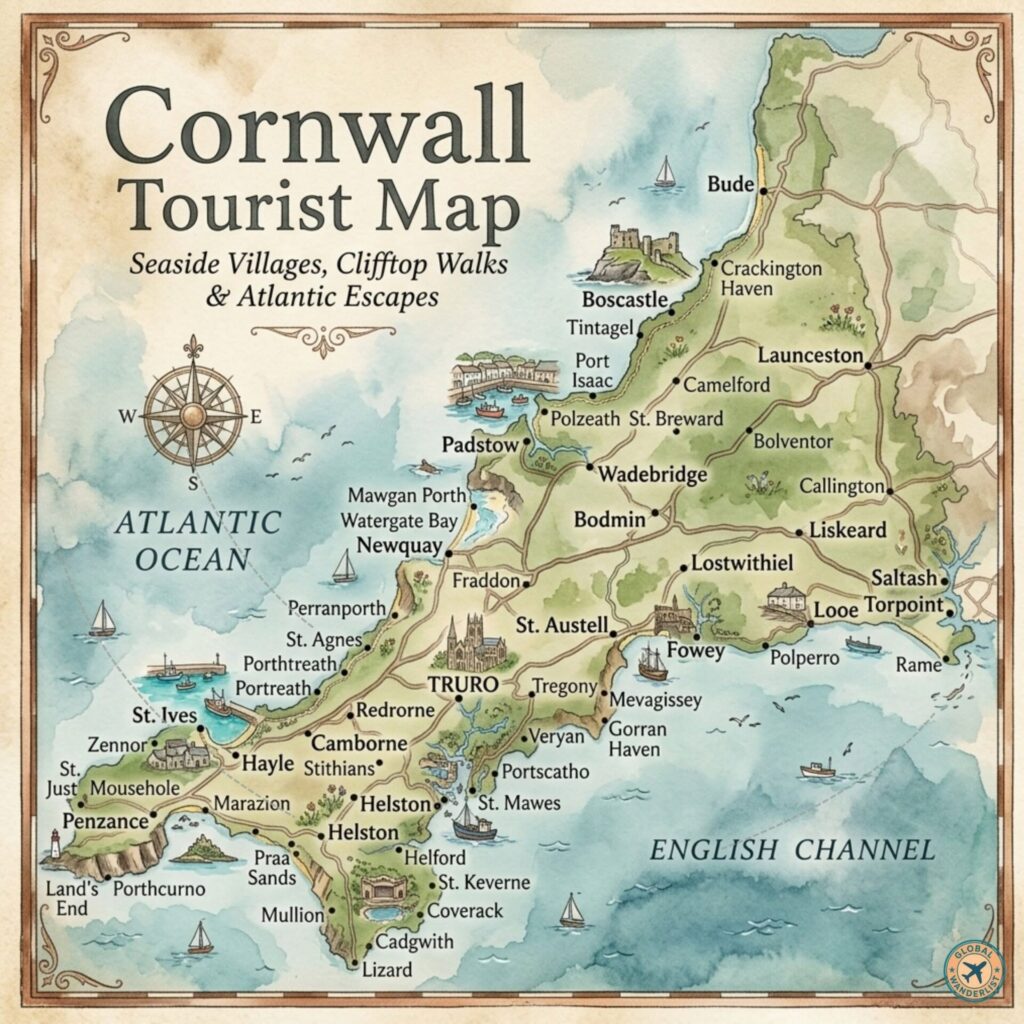 Cornwall Tourist Map