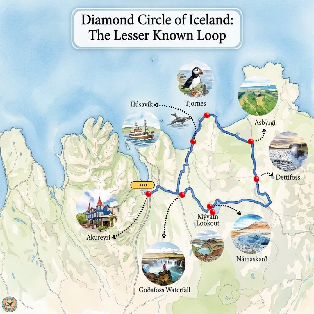 Diamond circle of Iceland