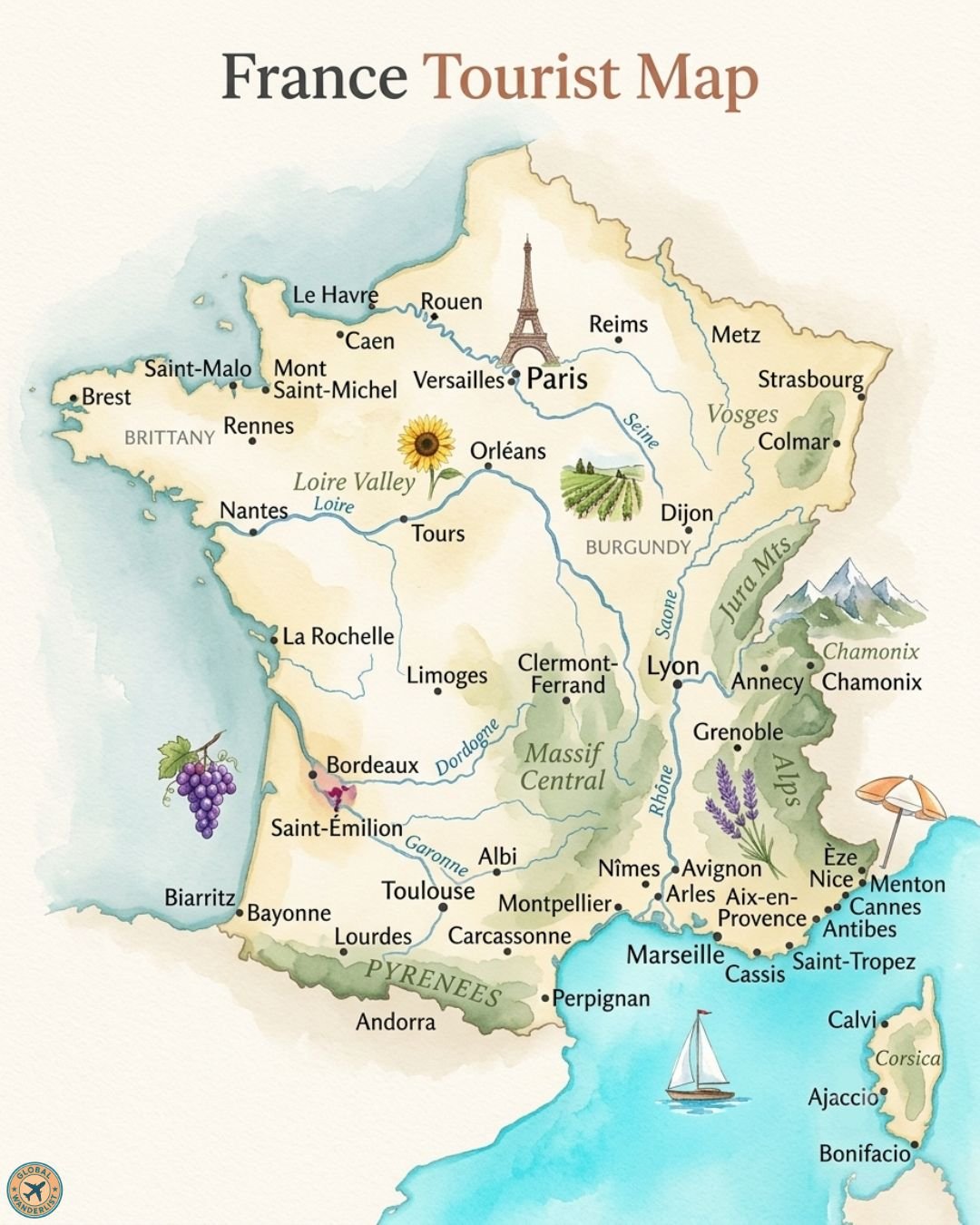 France Tourist Map