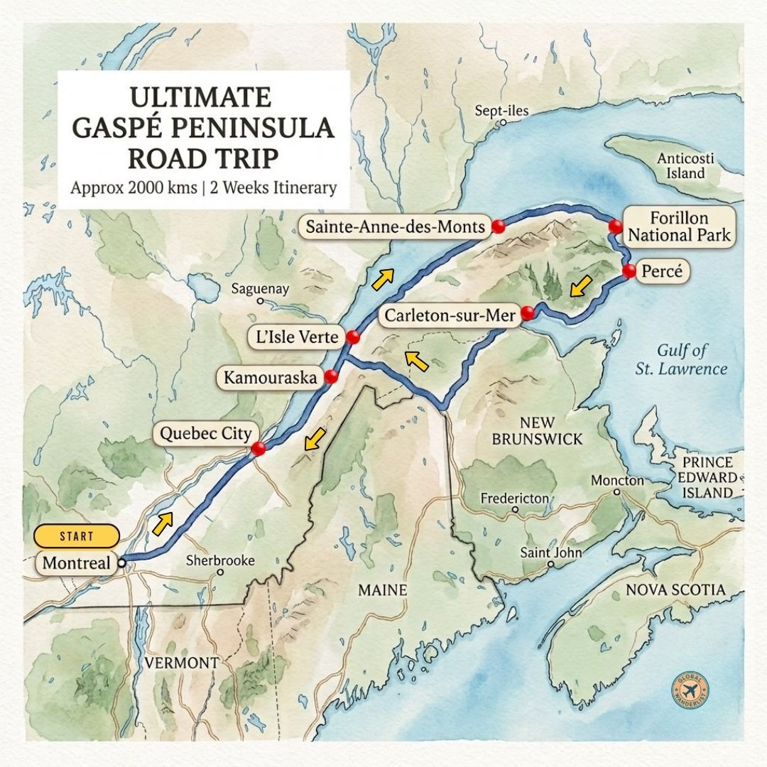 Gaspe Peninsula Road trip