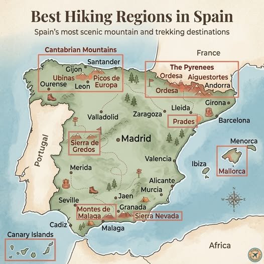 Hiking regions in spain