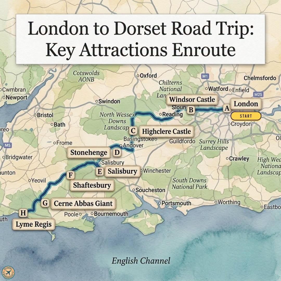 London to Dorset Road Trip