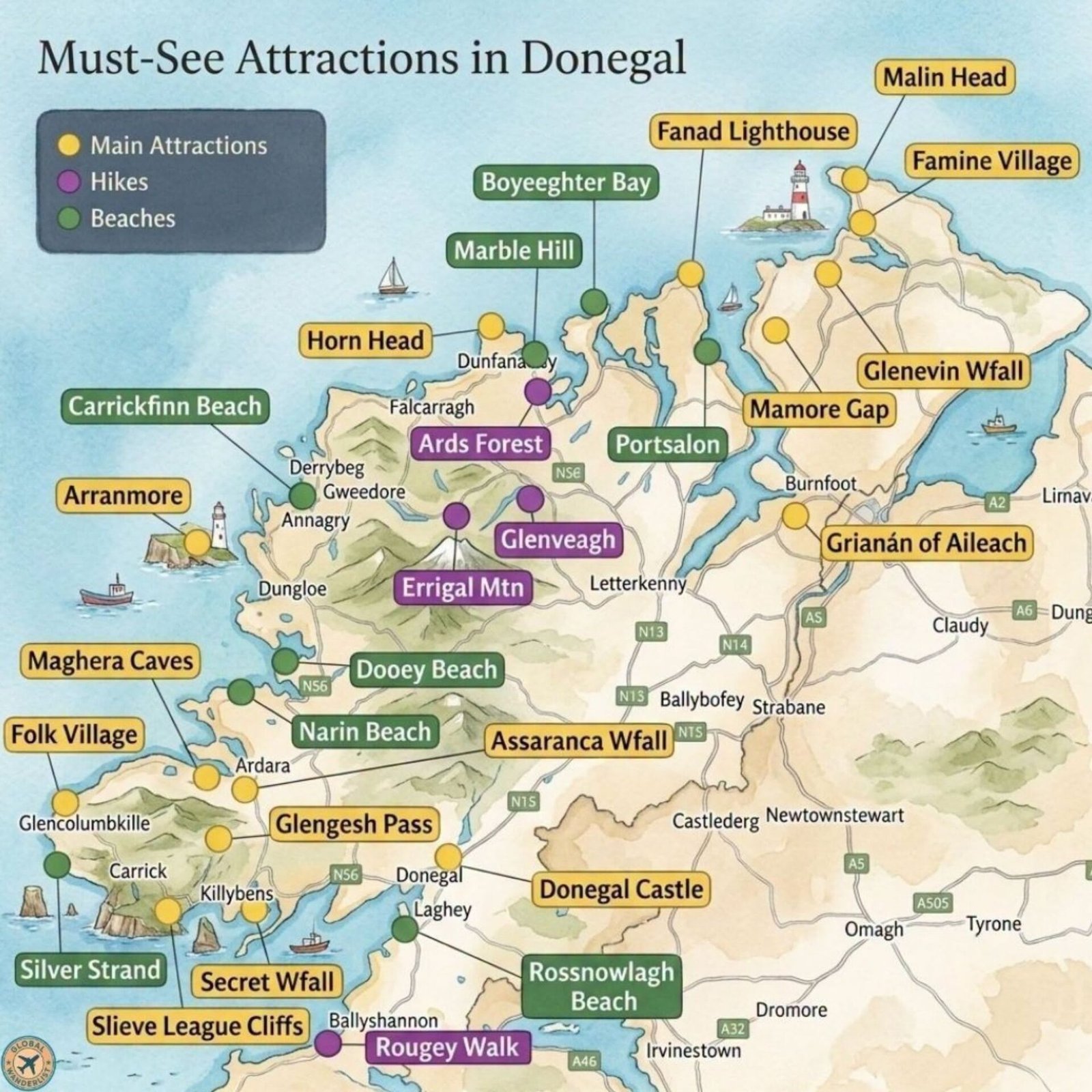 Key Attractions in Donegal