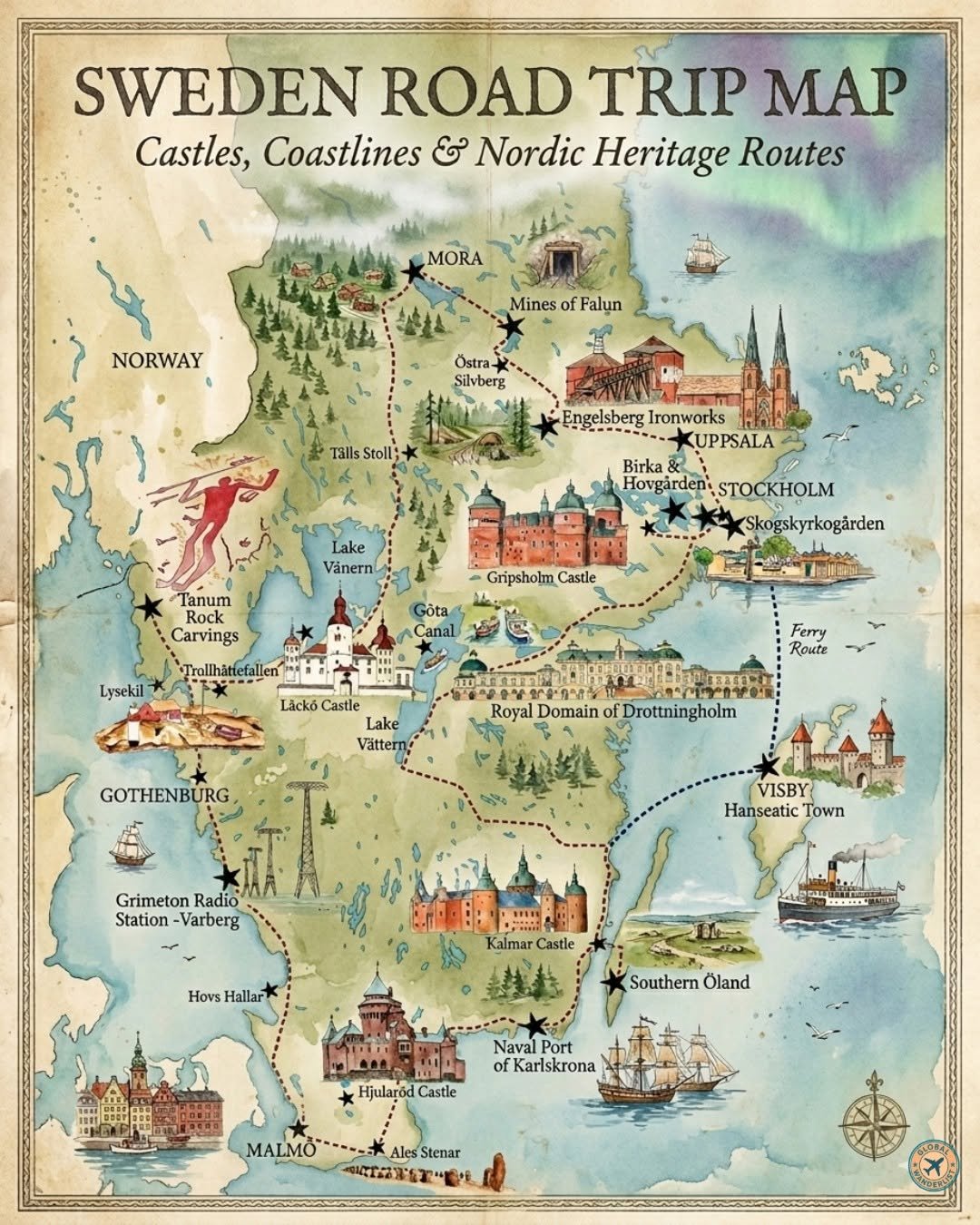 Sweden road trip idea