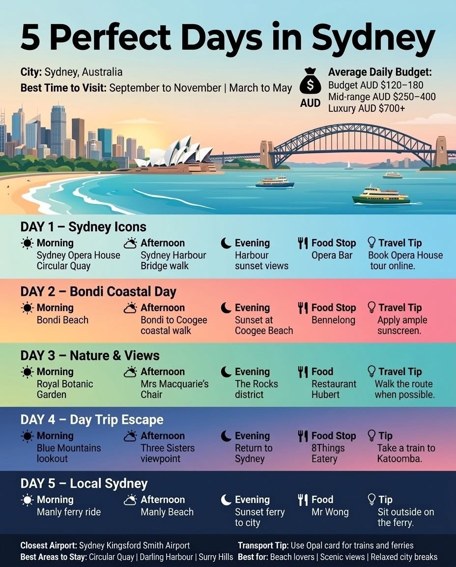 Sydney 5 Days Itinerary