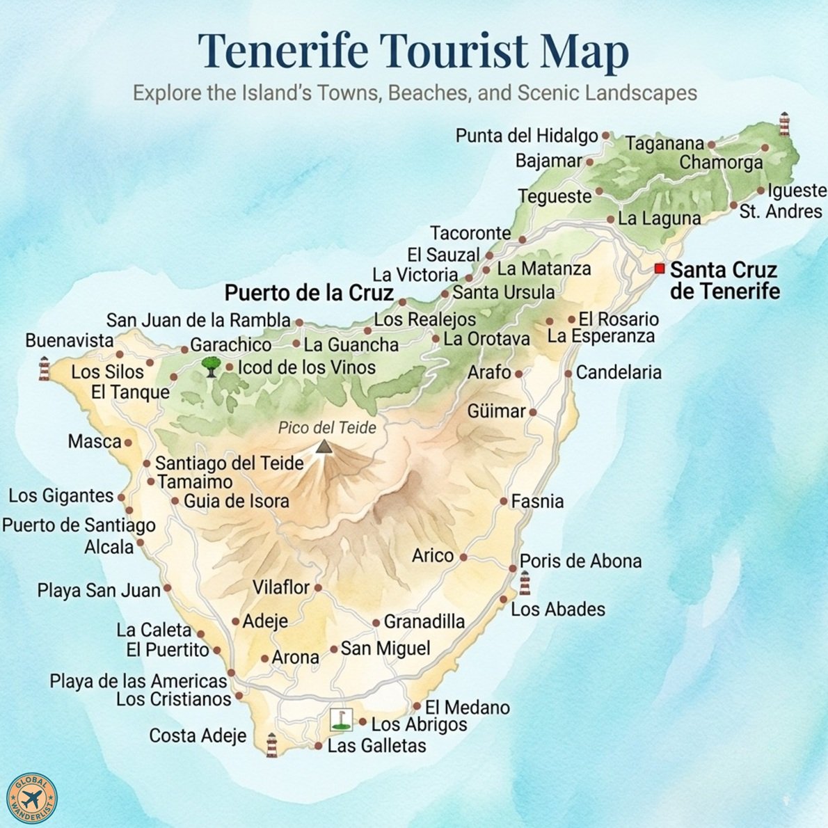 Tenerife Tourist Map