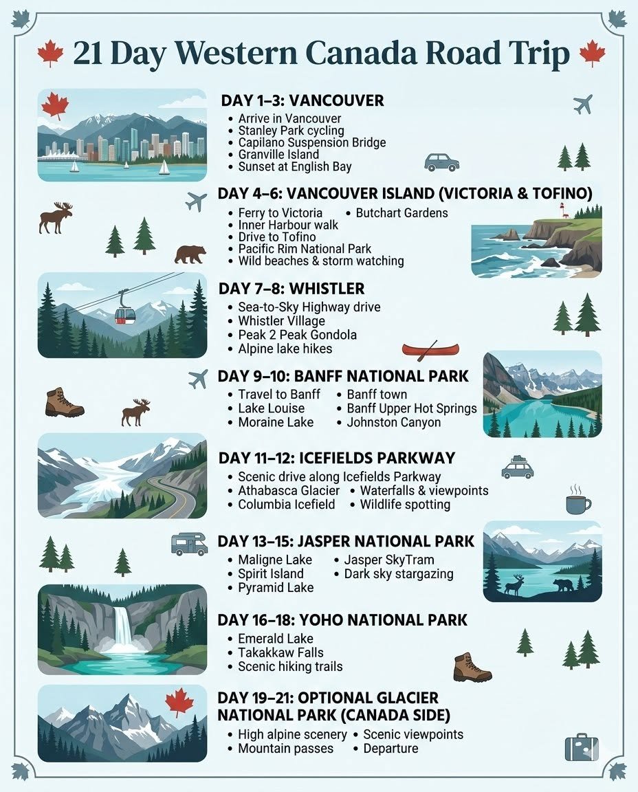 Western Canada Road Trip Itinerary