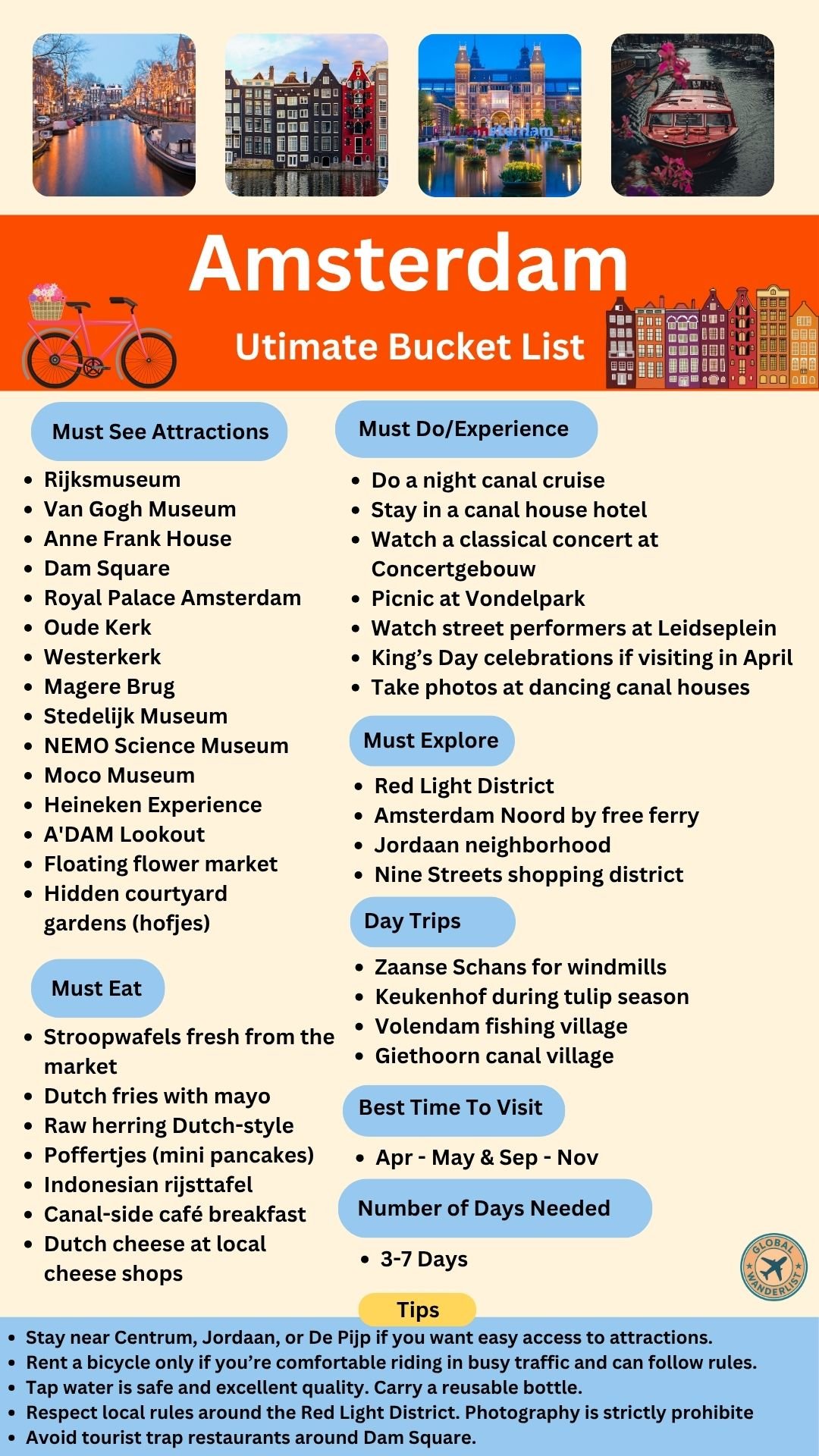 Amsterdam Bucket List