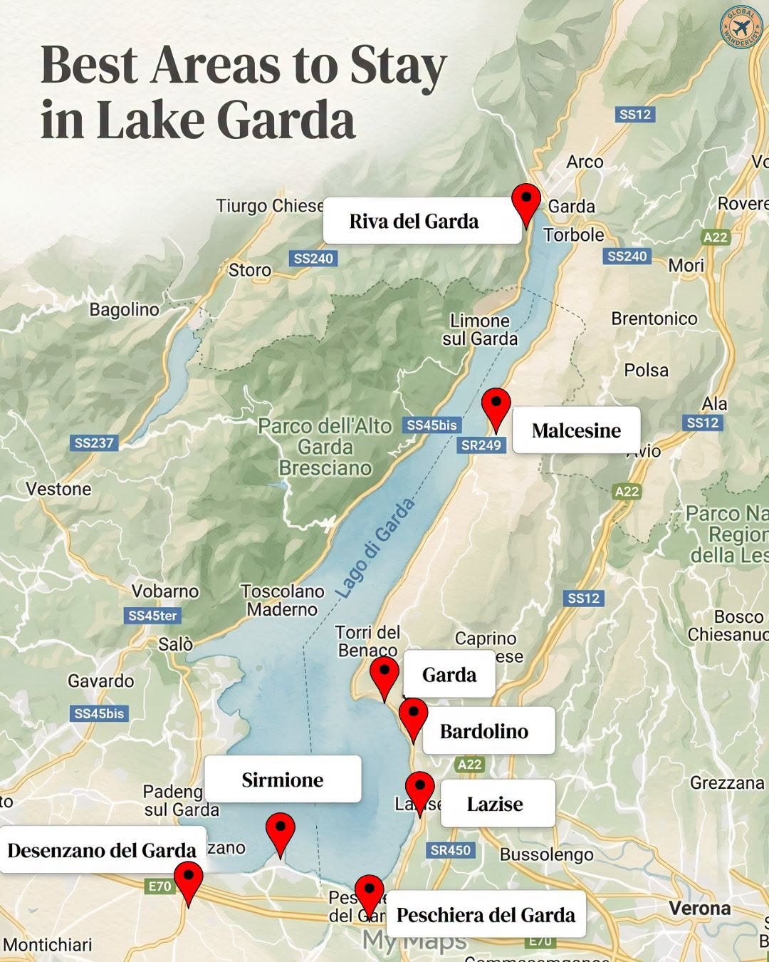 Best areas to stay in Lake Garda