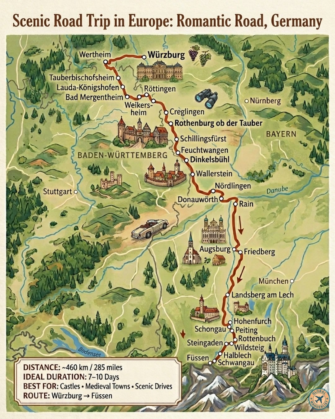 Scenic Road Trip in Germany